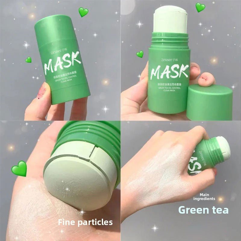 Green Tea Solid Mud Mask for Deep Cleansing and Hydration