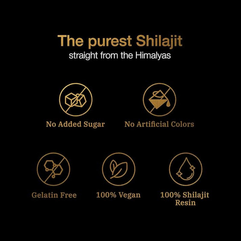 Premium Shilajit Gummies Natural Energy Immunity Mood Vegetarian Non-GMO Gummies