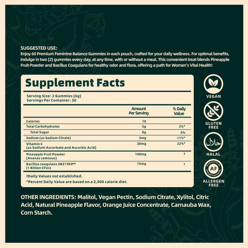 Female Balance Support Gummies - Natural Ingredients, 60ml