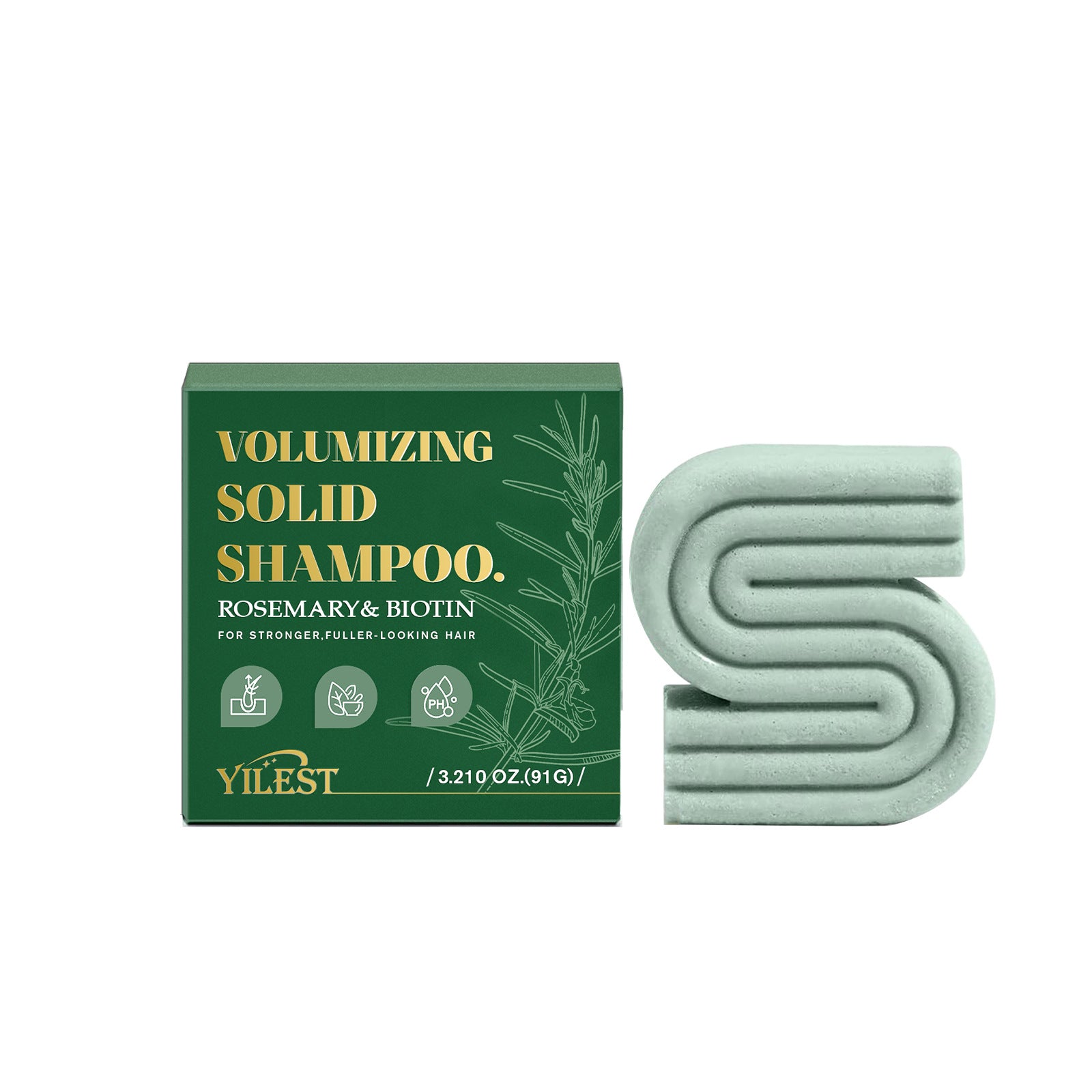 Rosemary Shampoo Soap for Hair Moisturizing and Deep Cleaning
